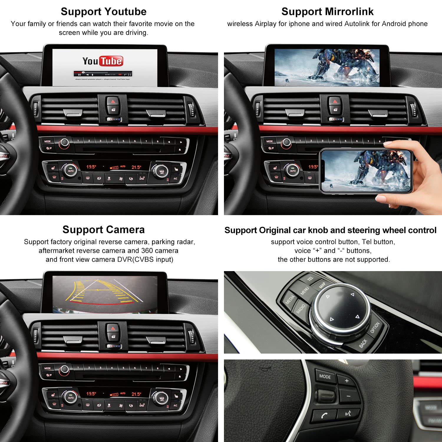 Road Top Carplay Kit for BMW I3 - Wireless & Original Knob Control