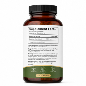 Suplemento Antioxidante para Adultos, Apoyo a la Circulación Linfática, Cápsulas Blandas de Raíz de Diente de León - Product Image 6