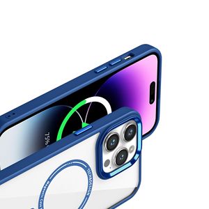 <span class=keywords><strong>IPhone</strong></span> 14 15 Pro Max için Metal kamera koruması ile yeni yükseltme şeffaf şeffaf manyetik kılıf - Product Image 5