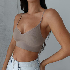 Soutien-gorge de Sport <span class=keywords><strong>court</strong></span> pour femmes, débardeur, camisole, couleur noir et <span class=keywords><strong>blanc</strong></span>, pour le Fitness, grande quantité commander, été, - Product Image 3