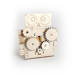 Kit d'assemblage de robot à engrenages en bois Hanwenge Factory Direct - Jouets éducatifs STEM <span class=keywords><strong>Montessori</strong></span> pour enfants de 4 à 14 ans, commande manuelle - Product Image 6