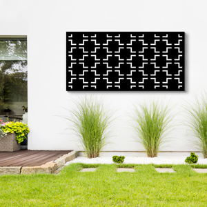 Paravent d'intimité extérieur en métal sur mesure de 6 pieds, panneau de séparation de jardin en acier découpé au laser avec support, paravent décoratif moderne - Product Image 5
