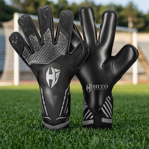Guantes de Portero de Fútbol Profesionales Personalizados, Contacto de Látex en la Palma Delantera, Silicona en el Dorso, Corte Híbrido de Goma, T-Tab - Product Image 3