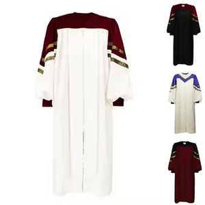 2025 Robes <span class=keywords><strong>de</strong></span> choeur d'église vêtements chantants avec étole à motif <span class=keywords><strong>de</strong></span> blé personnalisé en couleurs <span class=keywords><strong>blanc</strong></span>/rouge/noir - Product Image 1