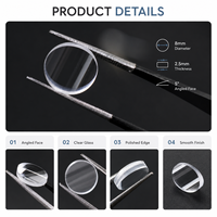 ZhonNa 45 Degree Laser Lens 8mm Glass Optical Camera Lens 400-700nm Focus Tool for Detection Analysis Instruments Optical Equip