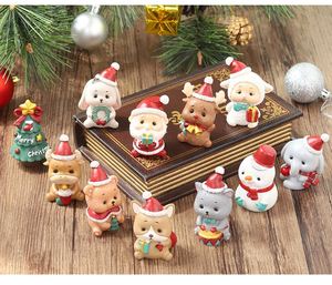 Creative Christmas Doll Decoration Cartoon Resin Santa Claus Mini Snowman Christmas Desktop Ornaments Xmas New Year <b>Gift</b> - Product Image 6