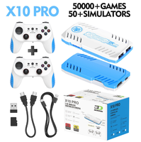 Consola de Juegos Retro X10 PRO, Conexión a TV 4K HD, Joystick de 128G, Más de 50000 Juegos, Multijugador, Control Inalámbrico 2.4G