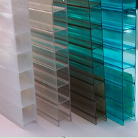 Feuille de polycarbonate transparente de couleur grise de haute qualité pour l'extérieur, différentes tailles, feuilles creuses en PC