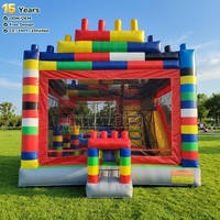 Trampoline gonflable commercial certifié CE, en PVC de 0,55 mm, avec toboggan, pour entreprises de location