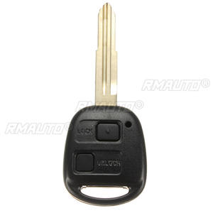 Carcasa de Repuesto para Llave Remota de 2 Botones con Botón de Bloqueo y Desbloqueo, Almohadilla de Goma, Llave de Repuesto Negra para Toyota Yaris - Product Image 5