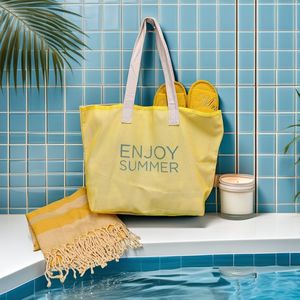 Bolsas de viaje Oxford reutilizables ODM/OEM para mujer, toalla de malla amarilla, bolsa de lona de almacenamiento para el cuidado de la piel con bonita bolsa impermeable de PVC con etiqueta - Product Image 2