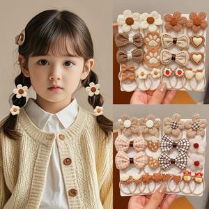 สายรัดผมยืดหยุ่น10ชิ้น/เซ็ตสำหรับเด็กอุปกรณ์เสริมทรงผมการ์ตูนน่ารักมีโบว์ยางยืดรัดผมทรงหางม้า - Product Image 2