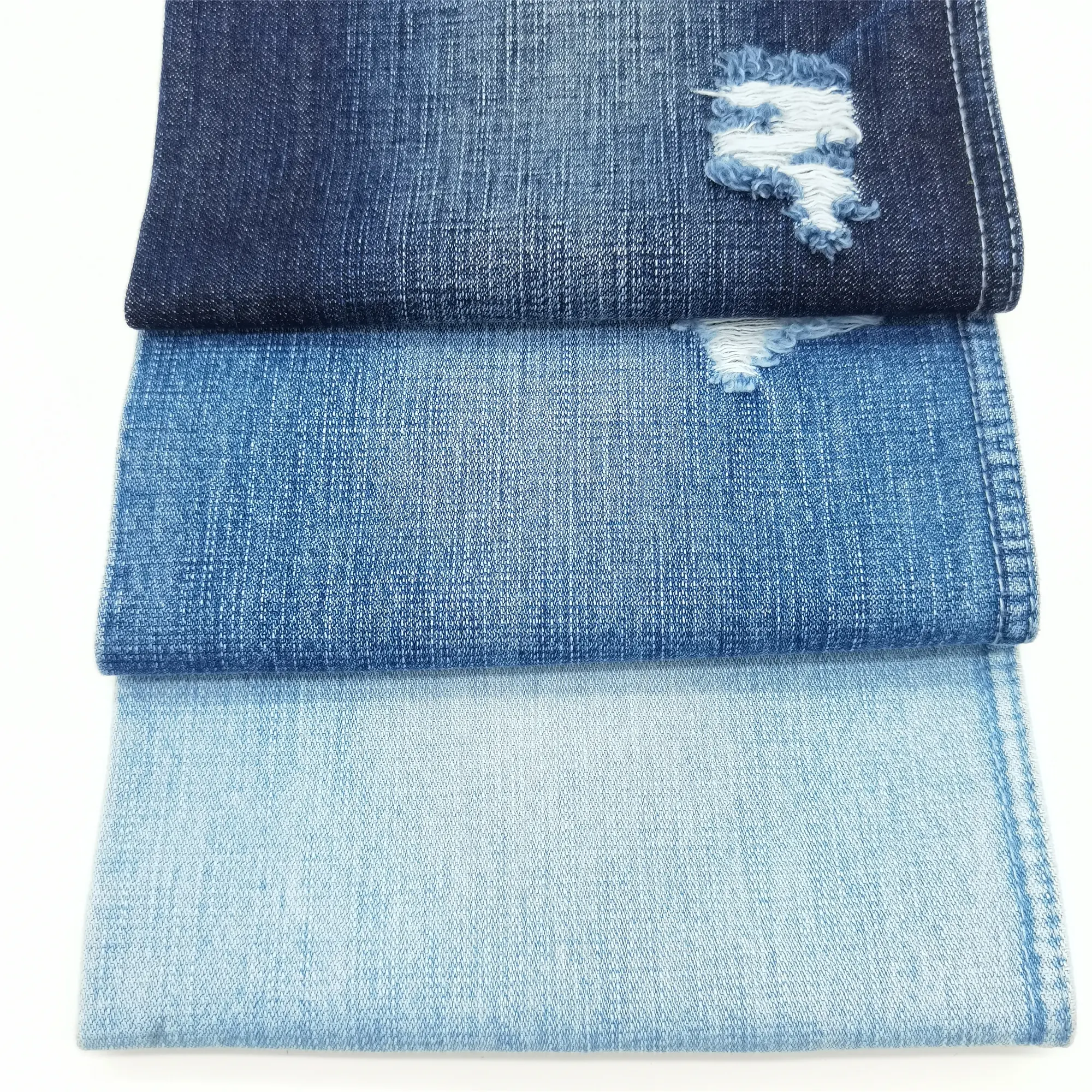 11.5 Oz Indigo Kleur 100% Katoen Textiel Hoge Kwaliteit Twill Geweven Slub Denim Stof Voorraad Voor Jeans