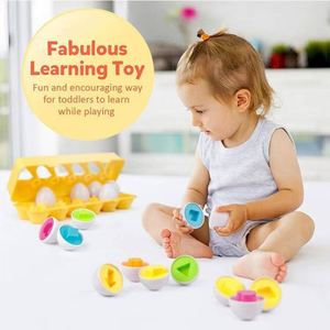 Huevos Educativos, Juego de 12 Piezas de Huevos con Formas y Números para Aprender a Reconocer Colores, Desarrollo de Habilidades Motoras Finas, Juguete Montessori, Regalo - Product Image 5