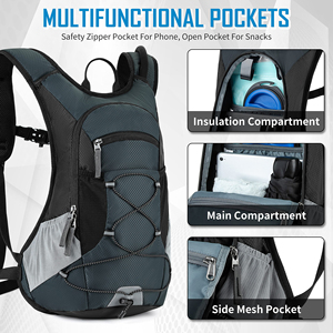 新しい屋外高品質ハイドレーションスポーツサイクリングバイクバッグパックバックパック男性女性5Lランニングバッグブラックランニングベスト - Product Image 3