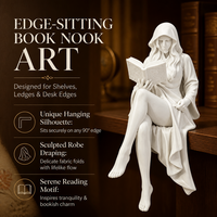 Statue contemporaine de femme lisant découpée au laser, sculpture en PLA, figurine pour les amoureux des livres, pour étagère et décoration intérieure