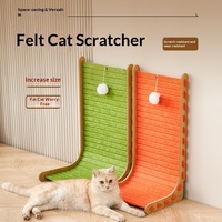 Grattoir pour chat en feutre de luxe moderne en forme de L vertical, grand format, durable, résistant aux rayures et à l'usure, ne perd pas ses poils