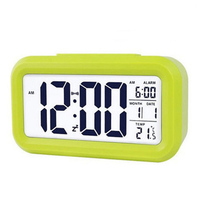 LED Digital Alarm Jam Backlight Snooze Mute Kalender Desktop Meja Elektronik Jam Desktop