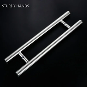 Manijas y tiradores modernos de acero inoxidable con vidrio grueso para puertas correderas de baño, ideales para hoteles y apartamentos, herrajes para puertas interiores, fáciles de instalar. - Product Image 4