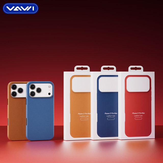 VAWI L006 High Quality Leather Magnetic case with Animation for iPhone 17 16 15 14 13 12 11 Pro Max Shockproof Coque Telephone