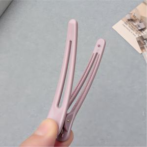 Pinzas de Pelo Coreanas con Diseño Hueco en Forma de Pico de Pato, Color Crema Brillante, Pinzas Lindas para Flequillo para Niñas, Lindas y Versátiles, Perfectas para Uso Diario y <span class=keywords><strong>Citas</strong></span> - Product Image 4
