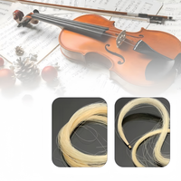 Cordes de cheval mongol professionnelles, naturelles, blanches, non blanchies, double tirage, qualité supérieure, fabriquées à la main, réglables pour violoncelle et violon
