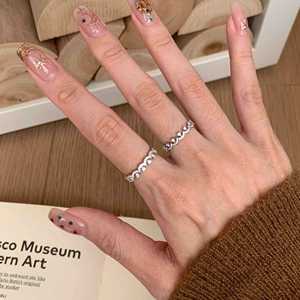 S925 Pure Silver French Romantic Lace Diamond <b>Ring</b> Full Diamond Single Row Luxury High-End Combination Layered <b>Ring</b> - Product Image 4