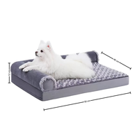 Lits Orthopédiques en Peluche pour Chiens – Luxe, Confortables, Durables, Résistants aux Morsures, Lavables – Modèle Rayé Classique et Tendance – Vente en Gros