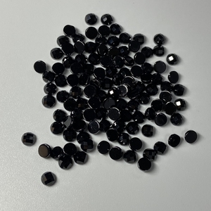 Guangxi Wuzhou ขายส่งกระดานหมากรุกแบบหลังเรียบ2มม. 3มม. CZ พลอยเซอร์โคเนียสีดำสีขาว - Product Image 5