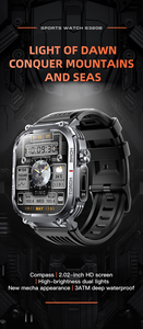 Nuevo Producto 2026 S320B Reloj Inteligente Deportivo para Exteriores, Brújula, Pantalla HD de 2.02 Pulgadas, Luces Dobles de Alto Brillo, Reloj Inteligente Resistente al Agua - Product Image 2
