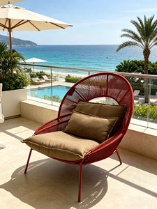 Vente chaude usine : Fauteuil inclinable moderne en rotin tressé pour intérieur et extérieur, idéal pour <span class=keywords><strong>jardin</strong></span>, balcon, terrasse et cour. - Product Image 2