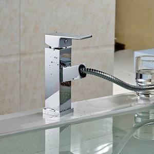 Grifo de Lavabo Cuadrado Chengming L222 con Válvula de Cerámica Extraíble, Agua Fría y Caliente, con Rociador - Product Image 2