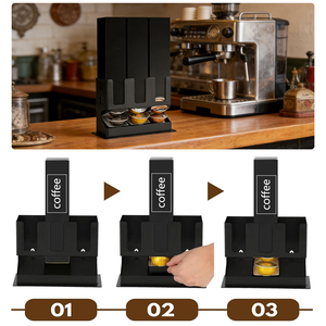 Estante Multifuncional para Bolsitas de Té y Cápsulas de Café, Dispensador Inclinado para Vasos de Papel, para Barra de Cafetería - Product Image 2