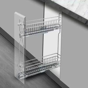 Cesta extraíble de Metal estrecho barato, organizador de armario de cocina, estante de almacenamiento de cajón de alambre para estante de <span class=keywords><strong>despensa</strong></span> - Product Image 6