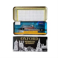Trousse de Géométrie Scolaire Complète de Haute Qualité avec Compas, Rapporteur, Règles et Crayons de Couleur