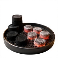 CharcoalGo Meilleures ventes 22/27mm Tablettes de charbon de bois de pomme pur à allumage rapide pour Bakhoor, Chicha, Encens, Oud, Vente en gros