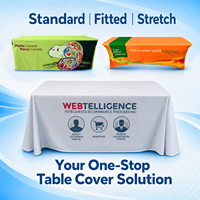 Nappe de table drapée en polyester personnalisée pour impression, 4, 6 et 8 pieds, pour salons professionnels, expositions, mariages et événements