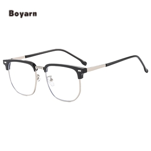 Gafas de Metal a la moda, montura óptica para protección ocular, Gafas de rayos azules, Gafas de ordenador para hombre, Gafas de bloqueo de luz azul - Product Image 2