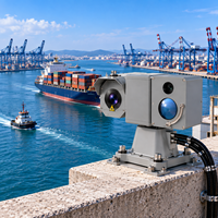 Caméra thermique de surveillance portuaire longue portée pour la sécurité maritime robuste, surveillance PTZ