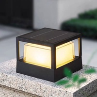 Lampu Pilar Aluminium Modern untuk Luar Ruangan dengan LED, Harga Pabrik Terjangkau, Tenaga Surya, Bentuk Persegi Panjang, 3000K/4000K, Lampu Gerbang Utama, Tipe Dudukan E27