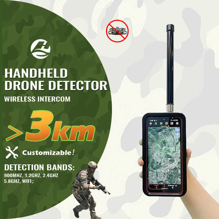 3KM Handheld Drone Detection - Rfskypower 900mhz-5.8ghz