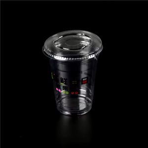 Gobelets en plastique jetables biodégradables PLA transparents à paroi simple, vente en gros directe d'usine, 500/700 ml, pour boissons froides, café, lait, thé - Product Image 4