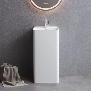 Lavabo de Pedestal de Cerámica Blanca de Una Pieza, Estilo Elegante, de Alta Calidad GODI, en Oferta, Acepta OEM - Product Image 3