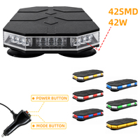 Nouvelle barre lumineuse LED 24V, double face, barre lumineuse d'avertissement LED, montage magnétique sur le toit, lumière stroboscopique ambre et blanche pour camions