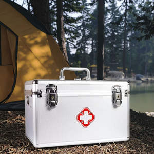 Botiquín de Emergencia Médico de Aluminio, Caja de Primeros Auxilios Portátil para el Hogar, Oficina, Viajes y Actividades al Aire Libre - Product Image 4