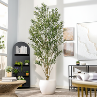 Arbre Bonsaï d'olivier artificiel, feuilles en plastique réalistes, tronc en résine, écologique, de haute qualité, pour intérieur/bureau, arbustes, herbe