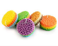 Éponge Loofah pour la douche et le bain, éponge de bain à double texture, pouf de douche pour une exfoliation douce et profonde