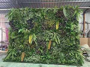 Décoration murale de plantes vertes artificielles en soie plastique, haies de buis tropicales artificielles d'intérieur <span class=keywords><strong>pour</strong></span> mariage à domicile - Product Image 4