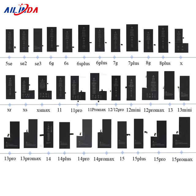 OEM High Quality Phone Battery for iPhone 6 7 8 Plus X XR XS 11 12 13 14 15 16 17 Pro Max Batteries New 0 Cycle