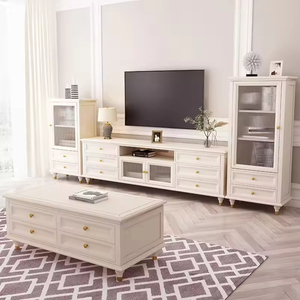 Meuble TV portable intelligent en <span class=keywords><strong>bois</strong></span> au design classique et antique pour salon, support de <span class=keywords><strong>tablette</strong></span> sur pied - Product Image 6